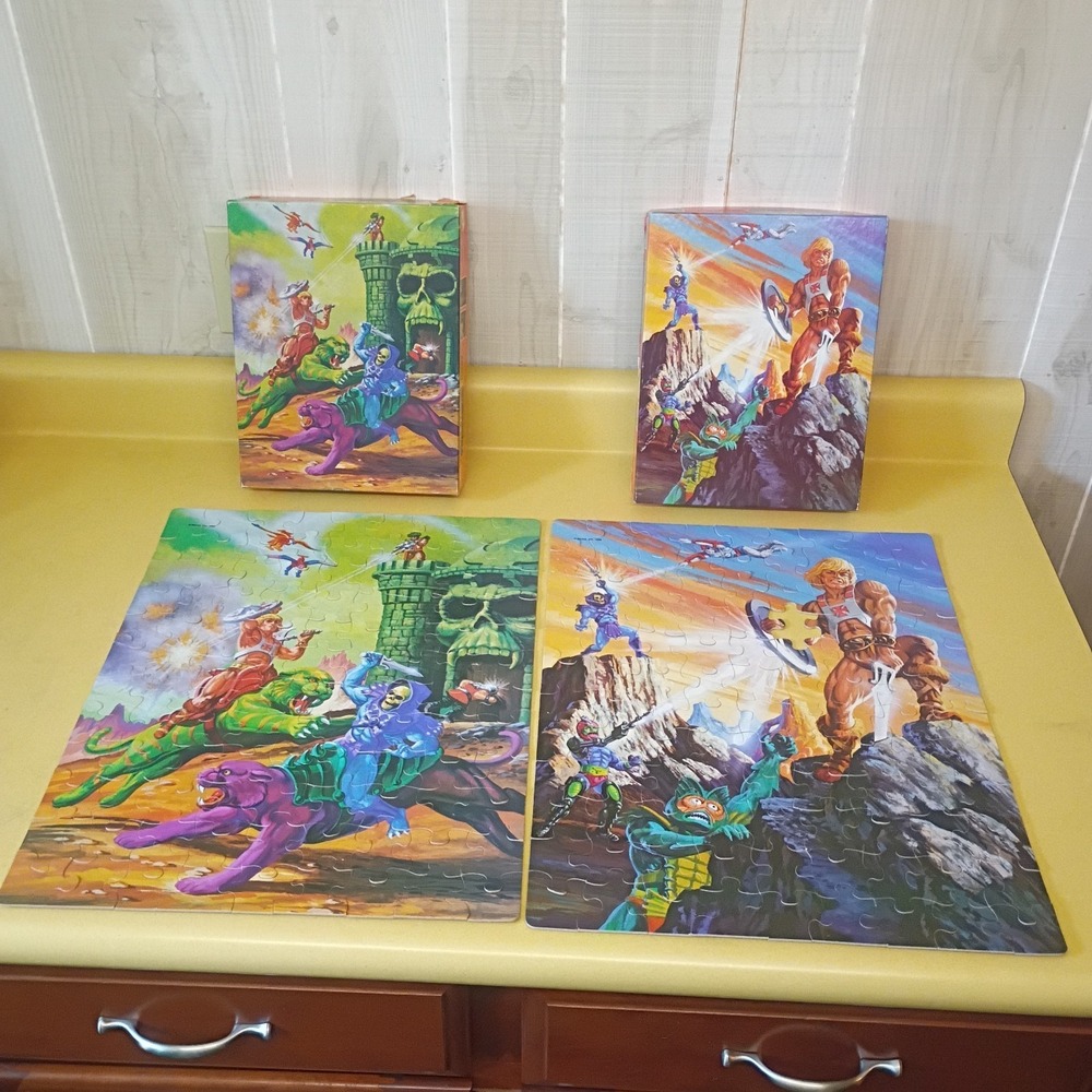 Vintage 80's Masters of the Universe He-Man Golden Jigsaw Puzzle Lot (1 Missing)